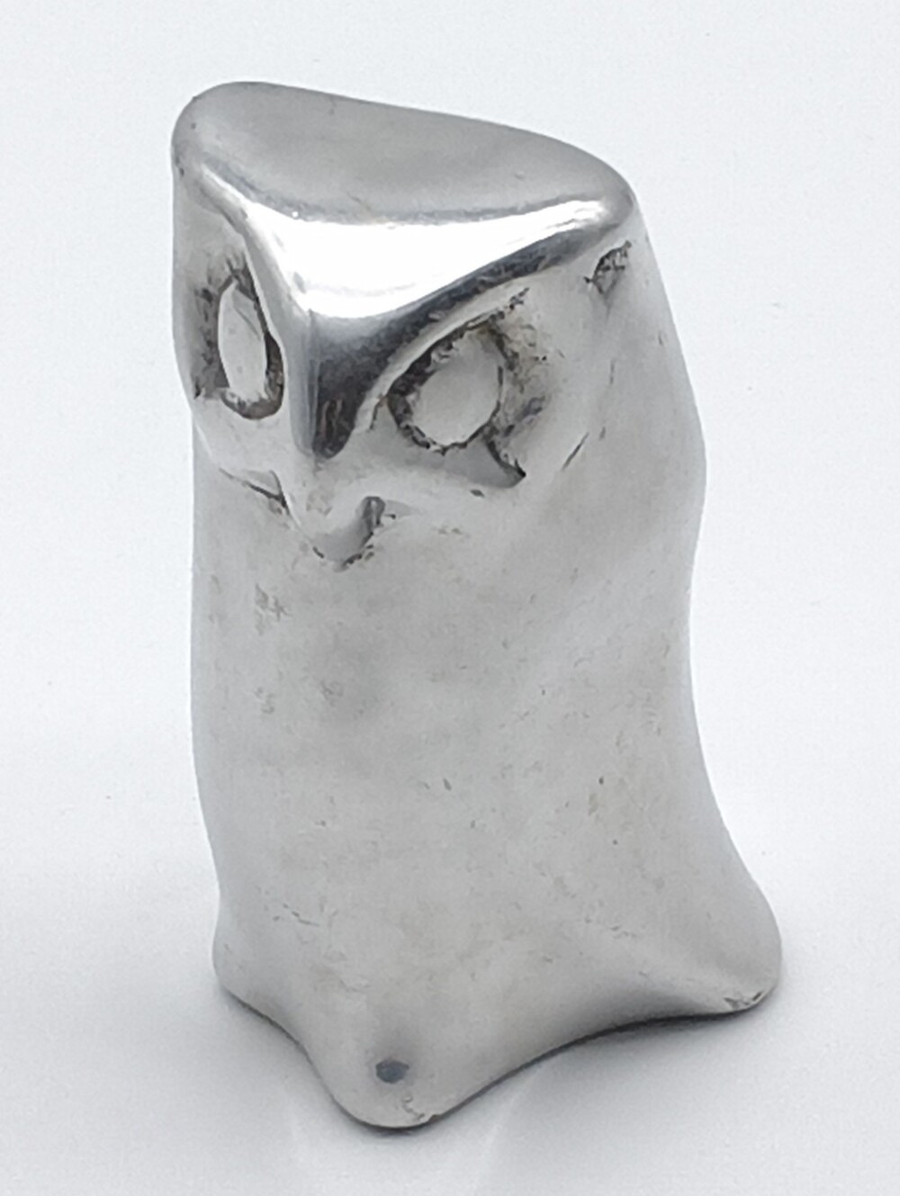 Vintage Mid-Century Modern Hoselton Canada Signed Aluminum Owl Sculpture